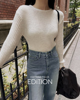 [MADE] Roseny wool ribbed knitwear