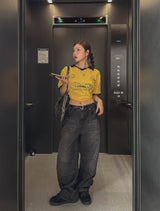 マッコイピンタックデニムワイドパンツ