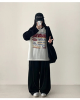 Rael Nagrang color matching point loose fit knit long sleeve