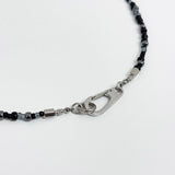 Monotone carabiner bead necklace