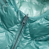  1/2 REVERSIBLE TWO COLOR LIGHT DOWN JACKET (TURQUOISE/MINT)