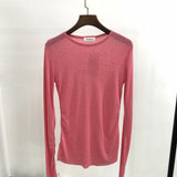 カラーソフトラウンドベーシック長袖Tシャツ
