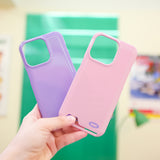 【MADE】Card Pocket glossy hard Phone case( 2 pastel colors)