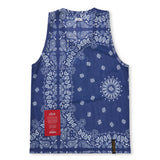 Mesh Oversized Sleeveless Paisley