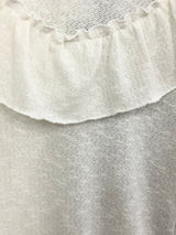 フリルオフショルダーニットT
