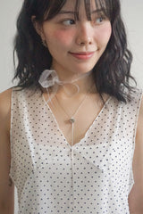 [MADE]DOUBLE FLOWER DROP NECKLACE