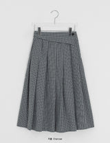 Ligon Diagonal Check Long Skirt