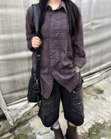 Rui Vintage Wine Check Shirt