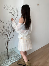 POM CHIFFON SKIRT (2C)