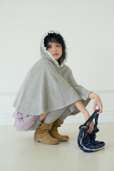 VANILLA TERRY HOOD CAPE (GREY)