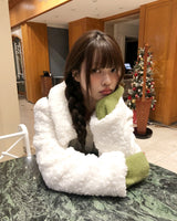 ネユカラーシェルパキルトファーハーフジャケット