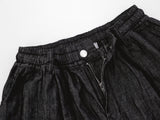 [MADE] Kinto string two-way linen wide denim wide jogger pants