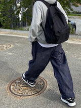 Space String ballon denim wide pants 2color