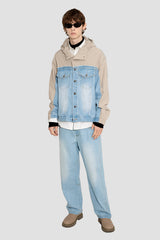 DENIM ANORAK BLUE