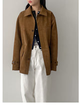 Nubuck String Overfit Leather Jacket