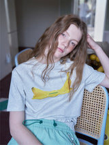 Riverstone Plus ブラー フルーツプリント ルーズ 半袖Tシャツ アイスクールTシャツ