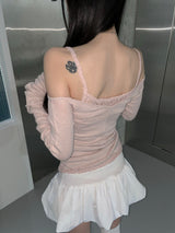 ballerina v long t-shirt(2 color)
