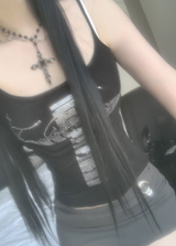 Demona Cubic Cross Top (black)