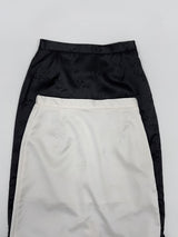 Jacquard satin midi skirt