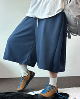 BACK POCKET SIDE PINTUCK BALLOON BERMUDA 💙🤎🖤🩶💜6COLOR