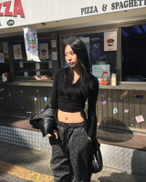 サイドシャーリングクロップフーディ