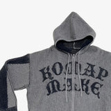 Maze Lettering Knit Hood Zip-Up
