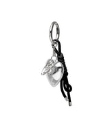 Bubbly Heart Keyring-Silver
