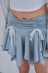 micro lace skirt&pants_skyblue