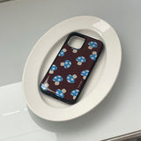 mushroom epoxy bumper case - brown blue