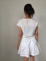Nina lace pin tuck blouse (2color)