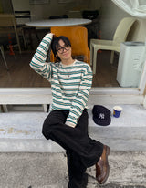No.0952 C stripe loose T
