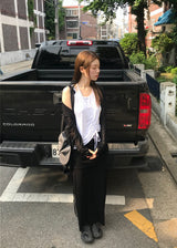 ドローストリングツイストノースリーブ