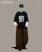 AU Washed String Cargo Pants