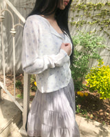 Nichu Flower Pattern Cardigan