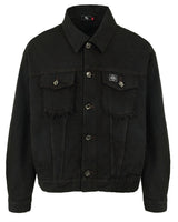 Mwoong Oksuroad Washed Black Denim Trucker Jacket