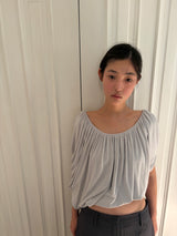 gathered drape top