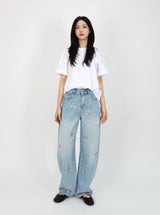 PUPPY EMBROIDERED CURVED DENIM code 26225