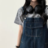 Monthly pocket suspender dress