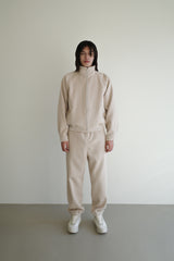 Wool jogger pants, Cream