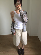 Summer Gauze Check Shirt (2color)