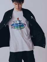 富士山グラフィックTシャツ (Gray)