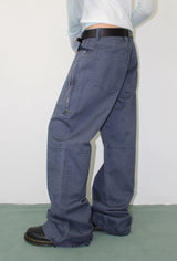 VINTAGE DYEING ZIPPER PANTS