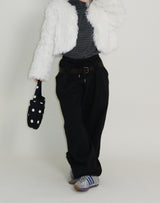 Angel Hairri Fur ボレロ ショートジャケット (Semi Cropped Jacket)