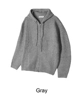 ヴィエッツフーデッドニットジップアップ