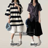 Retro waistband pintuck cotton bermuda pants shorts [short, basic selection]