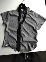 26SS★ [ MADE / Tie Set ] Silk Stripe Classic Shirt Short Sleeve Version