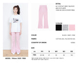 FRILL BOOTCUT BANDING PANTS (PINK)