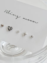 [5 set] heart and twinkle piercing set