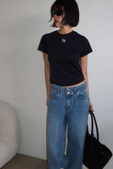 テンセルプティTシャツ_ブラック