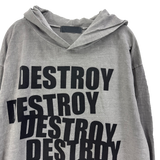 destroy hand hooded long sleeve